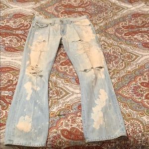 Ripped True Religion Jeans.